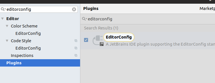 Plugin EditorConfig in PHPstorm